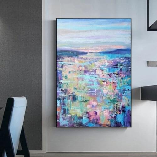 Abstract Artwork Colorful Textured Canvas Wall Art Pure Hand-painted High Quality Oil Painting Home Artwork For Living Room