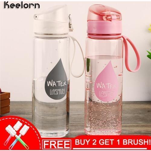 Hot Sale 500ml New Plastic Convenience Sports Water Bottles Lovers General Vehicle Leakproof Automatic Buckle Water Bottle