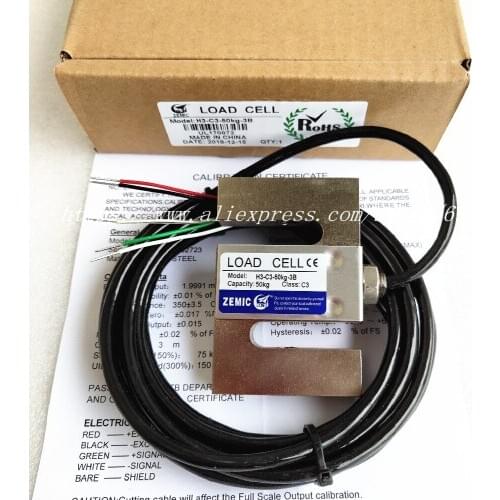 H3-C3-500KG-3B Weighing Sensor s-Type Tension Sensor Load Cells 50KG 100KG 200KG 500KG