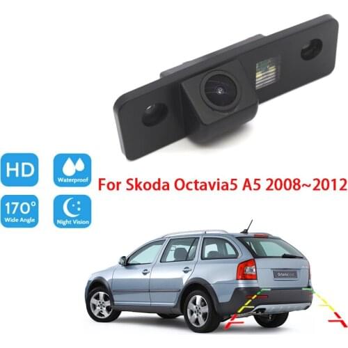 Car Reverse Rear View Camera For Skoda Octavia5 A5 2008 2009 2010 2011 2012 CCD Night Vision Reversing Camera high quality RCA