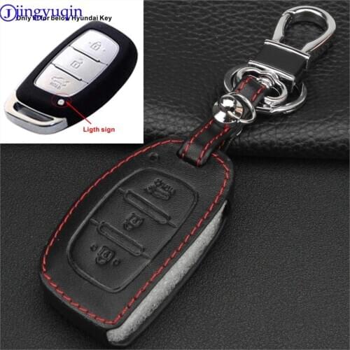 3 BTNS Leather Key Cover for Hyundai Avante /Porter Grandeur Sonata 8 Santafe i30 HB20 Solaris Verna IX25 ix35 Tucson ELantra