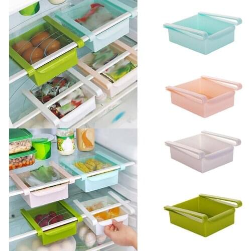 Kitchen refrigerator sliding drawer type space saving storage box storage rack refrigerator storage rack kitchen accessories