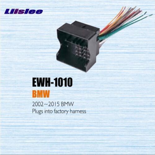 Liislee Plugs Into Factory Harness For BMW 2002~2013 - Radio Power Wire Adapter / Aftermarket Stereo Cable / Male DIN To ISO