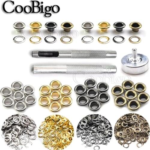 5MM 4 Colors Metal Eyelet Buckles & Eyelets Mould Tools Grommets for Scrapbooking DIY Leather Craft Tag Boot Clothes Accessories