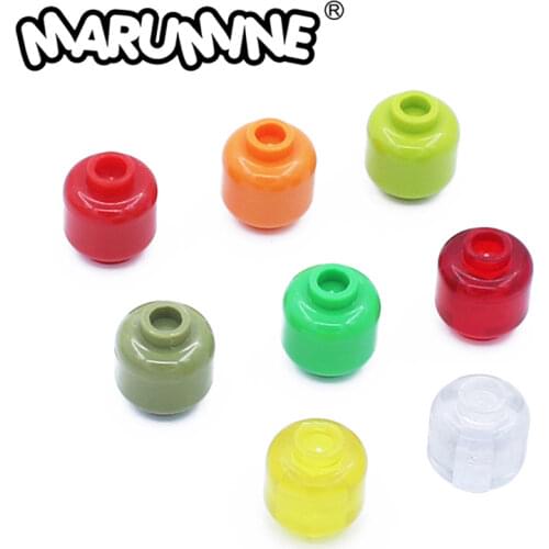 Marumine Mini Head Plain Stud Recessed 3626 Transparent Bases MOC Bricks Kits Building Accesories Modeling DIY Toys For Children