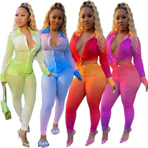 Fashion loose clothes suit female two-piece single-breasted long-sleeved top + trousers casual sports pants suit clothes