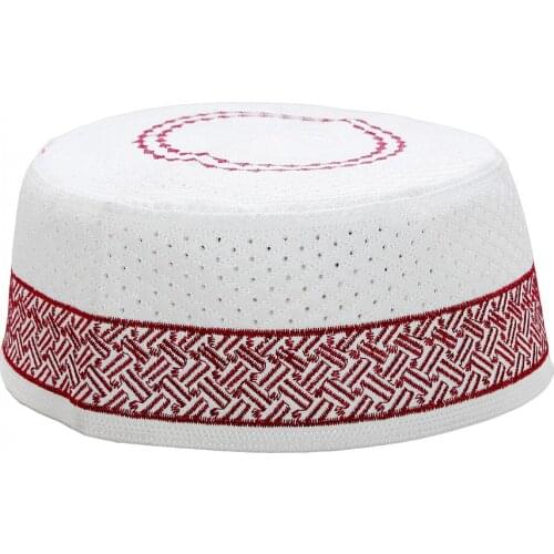 Muslim Men Prayer Hat Cotton Embroidery Islam Mens Arabia Indian Hats Islamic Clothing Accessories Arab Middle East Caps