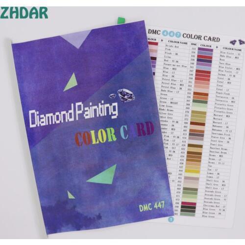 DIY Handmade 5D Diamond Painting Tool Range 447 DMC Diamond Color Card Rhinestone Color Identification Card HD Printing