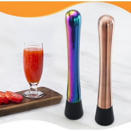Stainless Steel Ice Muddler Portable Diamond Ice Breaking Stick Household Cocktail Muddler Home Bar Supplies Multicolor Optional