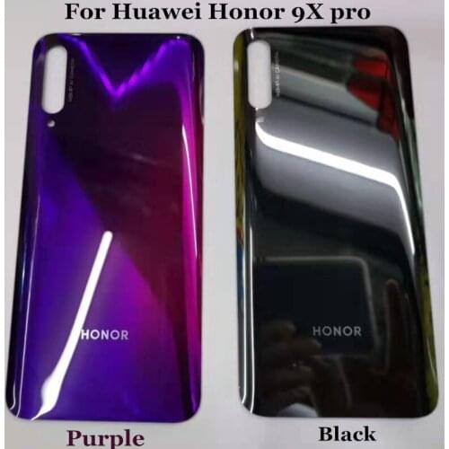New copy Glass For Huawei honor 9X Pro Back Housing Back Cover Door Battery Case with logo Replacement