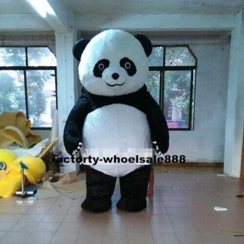 New Happy Carnival Mascot Halloween Chinese Panda Cosplay Performance Costume Adult Use Birthday Party Advertising Parade Set