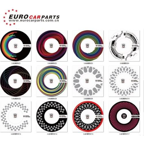 New Product!!!Car Bodykits For Tel Car External Accessories Hub Cover With Various Stickers