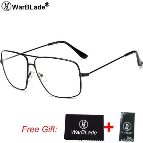 WarBLade 2018 New Eyeglasses Men Women Brand Designer Square Eye Glasses Frames Clear Optical Myopia Eyewear oculos de grau