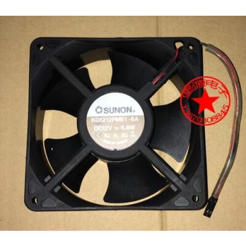 The original SUNON KD1212PMB1-6A 12V 6.8W 120*120*38 12CM chassis cooling fan