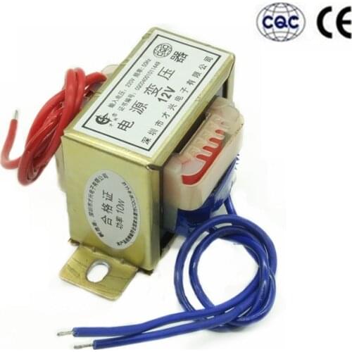 AC6V 9V 12V 15V 18V 24V 48V Output Voltage 10W EI Copper Core Input 220V 50Hz Single/Dual Voltage Copper EI48 Power Transformer