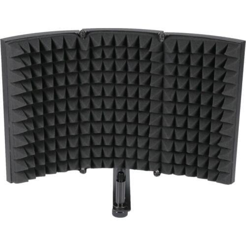 Folding Studio Microphone Isolation Shield Recording Sound Absorber Foam Panel