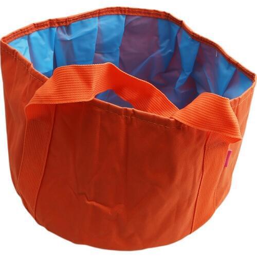 Outdoor Folding Washing Basin Handle Bucket Portable Water Pot Outdoor Camping Hiking Picnic Travel Water Holder Bag 15L