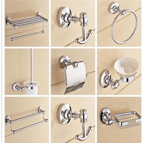 Modern sanitary hardware set chrome Finished Bathroom Accessories Products ,Towel Holder,Towel Bar towel ring set Free Shipping