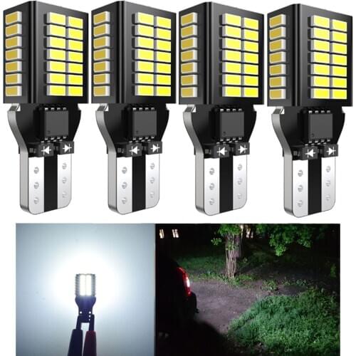 4pcs T15 LED Canbus No OBC Error T15 W16W LED Car Reverse Backup Light Bulbs For Volkswagen Golf 4 5 7 6 MK2 MK4 MK6 MK7 CC GTI