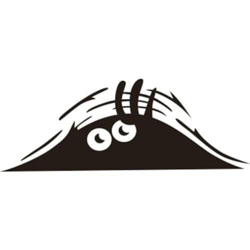 Reflective Peeking Monster Big Eyes Car Stickers Funny Styling Waterproof Cover Scratches Windshield Decoration PVC 19cm X 7cm