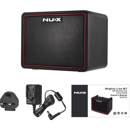NUX Mighty Lite BT Guitar Amplifier Mini Desktop Electric Guitar Amp 3W 3 Channels Built-in Delay Reverb Effects 9 Drum Patterns