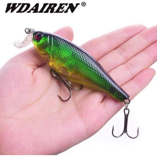 WDAIREN Crank Fishing Lure 10cm 14.5g Minnow Fishing wobblers Artificial Hard Bait pesca Fishing Tackle carp Bass Lures FA-560