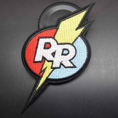 RR lightning Iron On Embroidered Clothes Patch For Clothing Stickers Garment Apparel Accessories