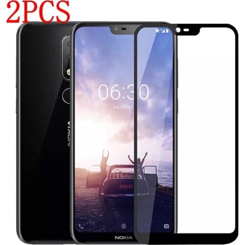 2PCS Full Cover Tempered Glass For Nokia X6 2018 Screen Protector protective film For Nokia 6.1 Plus TA-1099 glass