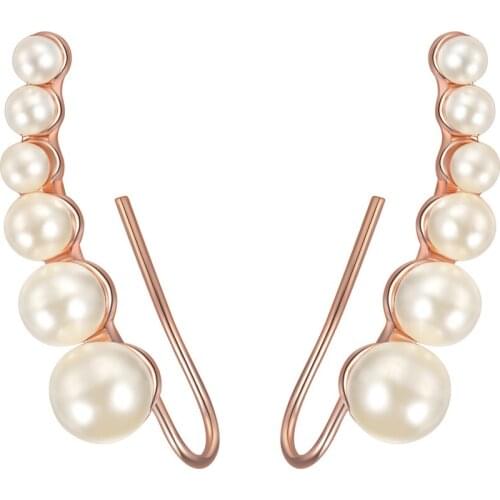 Top Quality Lady Style Imitation Pearl Rose Gold Color Earrings Fasshio Jewelry ZYE504 ZYE499