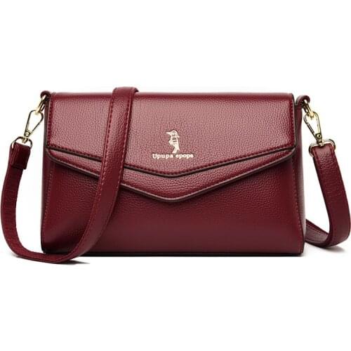 Female Handbags Luxury Designer Crossbody Bags for Women Square Solid Flap Bags Ladies Shoulder Bag Vintage Sac Leather Hand Bag