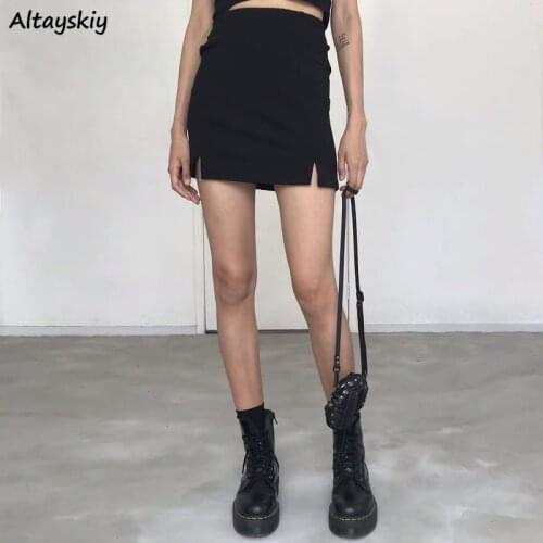 Empire Skirts Women Black Basic Simple Pure All-match Summer Mini Preppy Girls Clothing Popular Chic Ulzzang Femme Streetwear