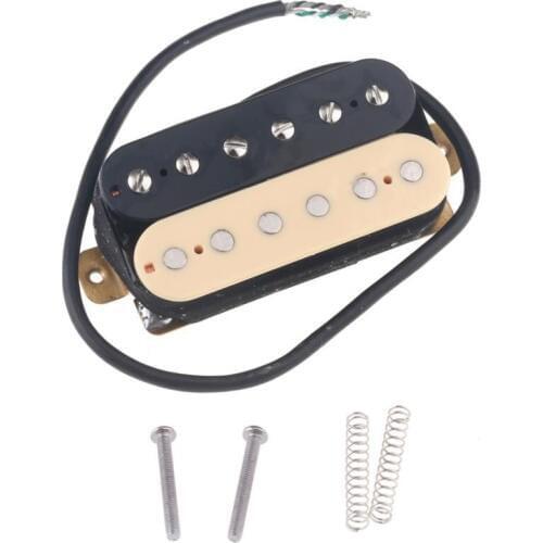 Musiclily 52mm Humbucker Pickup for Guitar Bridge, Zebra