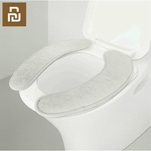 Xiaomi Toilet seat Cover Mat 1 pair Selected flannel no trace adsorption easy to remove and wash protable warm Closestool Mat