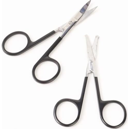 1 pcs Black Beauty scissors Professional Eyebrow Nose Eyelash Cuticle Scissors Stainless Steel Makeup Scissors Tools