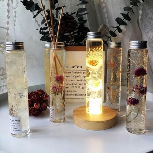 150ML Beautiful No-fading Artificial Flower Gomphrena Herbarium Oil Bottle Home Table Wedding Decoration valentines day gift