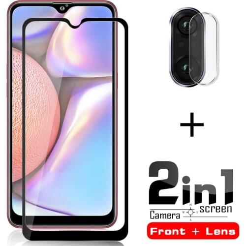 2in1 a10 screen protector & camera Lens tempered glass protector for samsung galaxy a10 a 10s 10 s a10 a10s protective glass