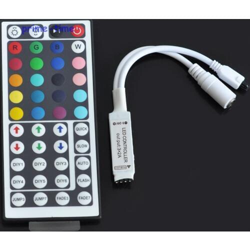 44 Keys LED IR RGB mini Controler For 3528 5050 SMD RGB LED Strip lights DC12V 12A