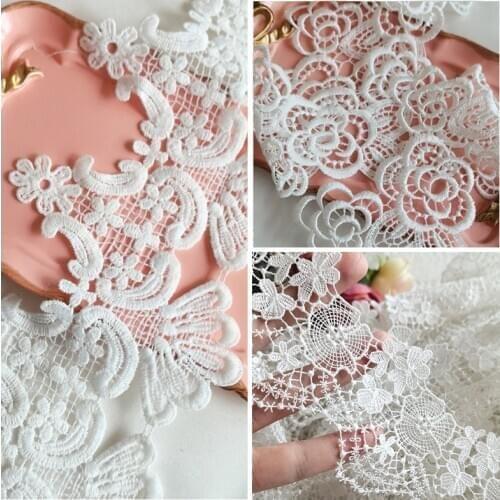 7 Yards 6-10cm Embroidery Lace Trim Patchwork Handmade DIY Garment Needlework Sewing Accessories Fabric Clothing Decoration 154