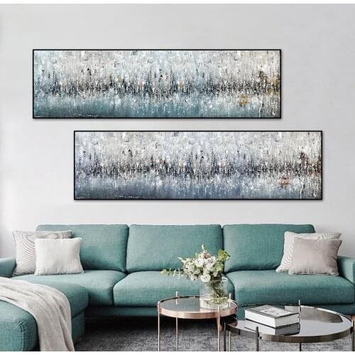 Abstract 3D Grey White Canvas Painting Nordic Landscape Prints And Posters Wall Art Mural Art For Living Room Home Decoration