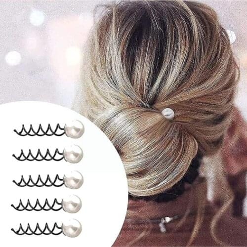 Large Hairdressing Coiler Pearl Hair Fashion Simple Curler Gift Braided Hair Style Headwear Girlfriend Special Styling Hair L5K9