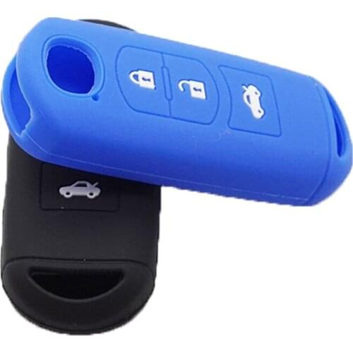 Xinyuexin Silicone Key Case Cover For MAZDA 2 3 5 6 CX5 CX7 CX9 Miata MX5 Axela Fob Shell Skin Keyring Key Holder Protector