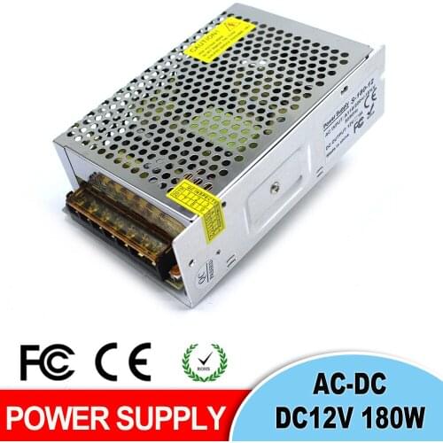 DC12V power supply Switch 15A 180W Driver Transformers 110V 220V AC-DC SMPS for LED Light Stepper Motors CNC CCTV