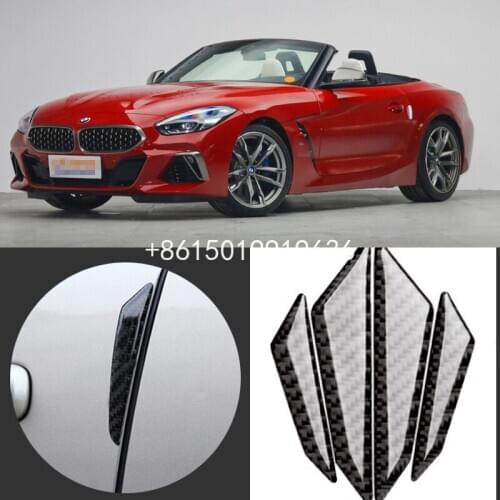 For BMW Z4 Car Side Door Edge Guard Bumper Trim Protector 4pcs PVC carbon fiber Stickers