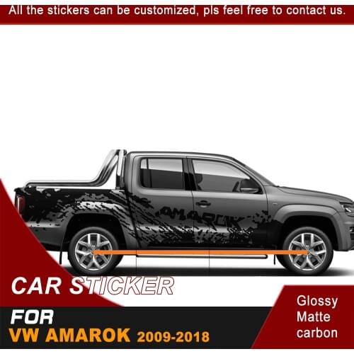 For VW Amarok 2009-2018 Side Body Sticker Car Decals 4x4 Off Road Car Sticker Graphic Vinyl Car Decoration For VW Amarok 2016