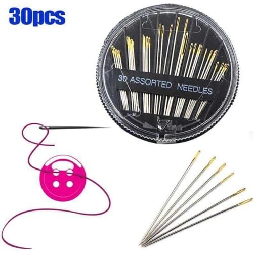 30pcs Hand Sewing Needles With Box Embroidery Mending Craft Quilt Sew Case Sewing Clothes Needles Sewing Supplies