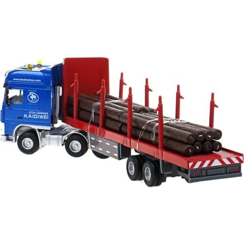 KAIDIWEI 1:50 Alloy Wood Transporter Model Timber Truck Transport Vehicle Car Toy For Collection Boys