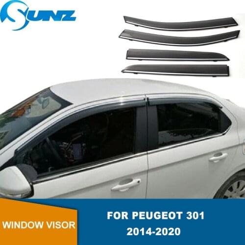 Window Visor for PEUGEOT 301 2014-2018 side window deflectors rain guards for PEUGEOT 301 2014-2018 SUNZ