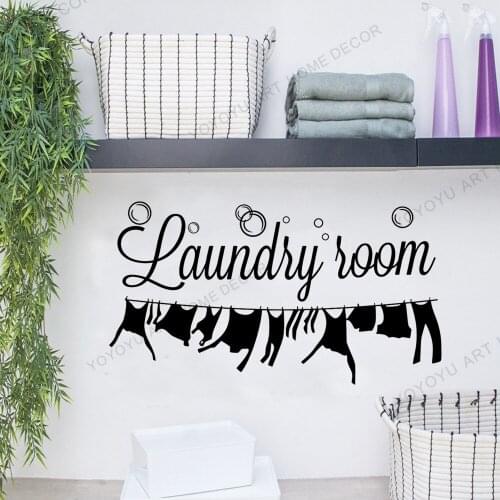 Creative Wall Stickers Laundry Room Decor DIY Wall Sticker Decal Laundry Room Vinyl Art Mural Sticker Laundry Room Decor rb540