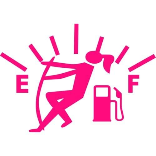 Coolest Creative Stickers for Car Accessories High Gas Consumption Pink Style Car Stickers Waterproof Vinyl KK PVC 15cm X 10.5cm