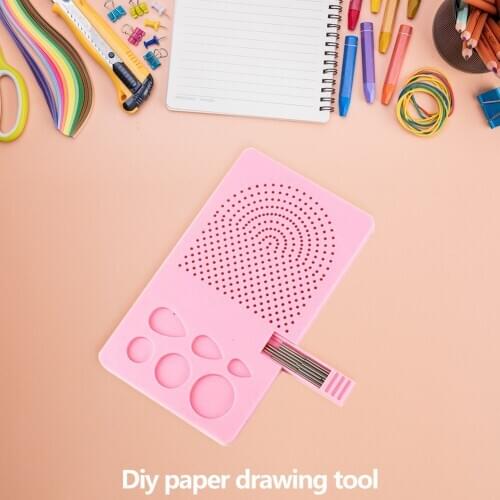 Multifunction Paper Quilling Winding Device Paper Decoration Tools with 20 Needles Winding Paper Tray Handmade Craft